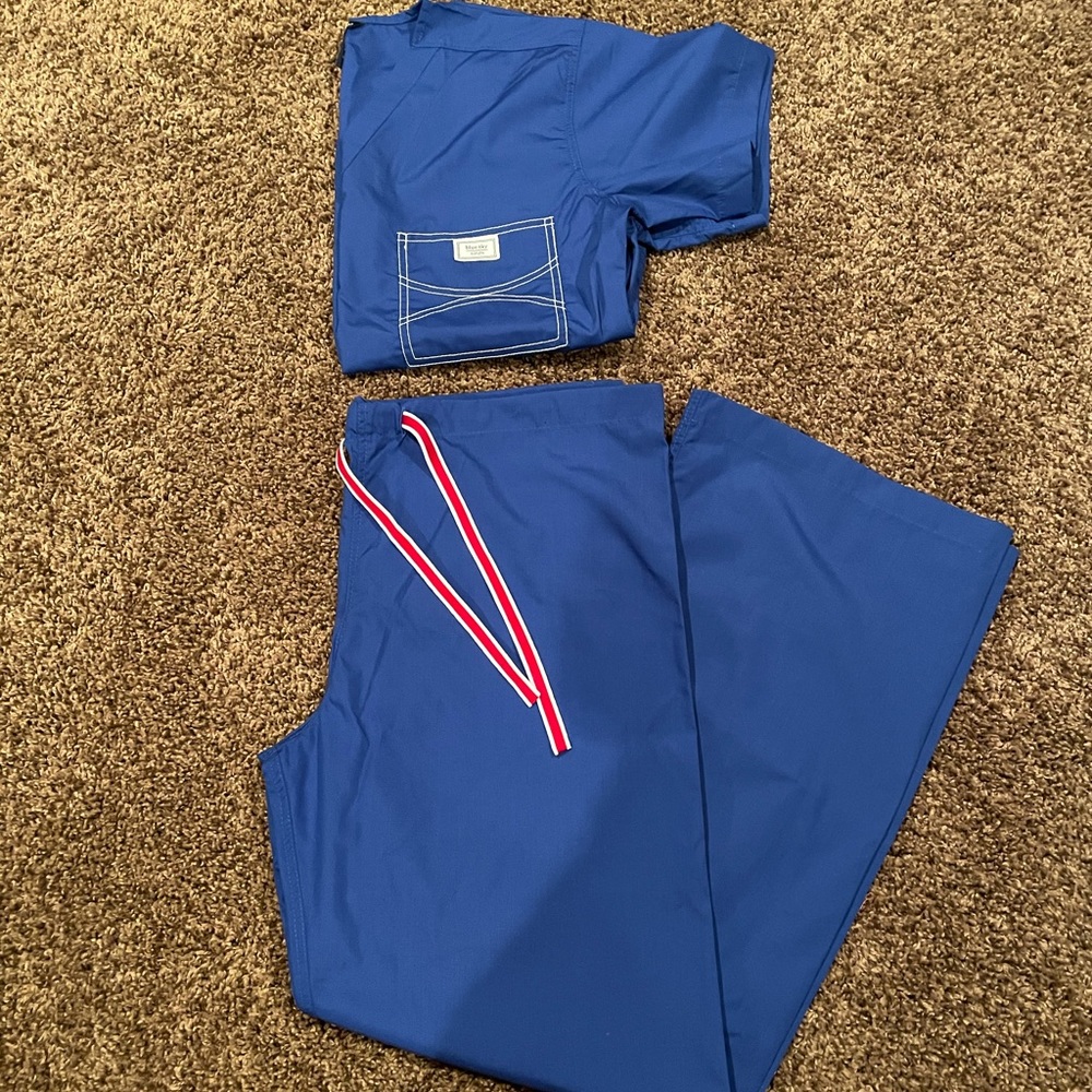 Blue Sky Royal Blue Medical Scrub Top